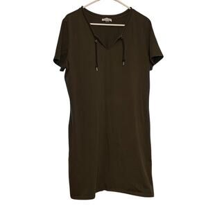 Calvin Klein Women’s Olive Green Casual Short Sleeve Dress Size XL